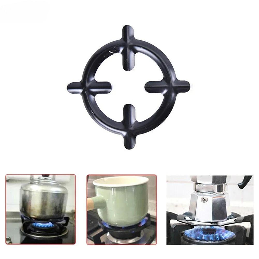 1pc/2pc Cast Iron Gas Stove Ring Pot Reducer Grates Cooker Plate Coffee Moka Pot Stand Durable Heat Resistant Cooktop Shelf