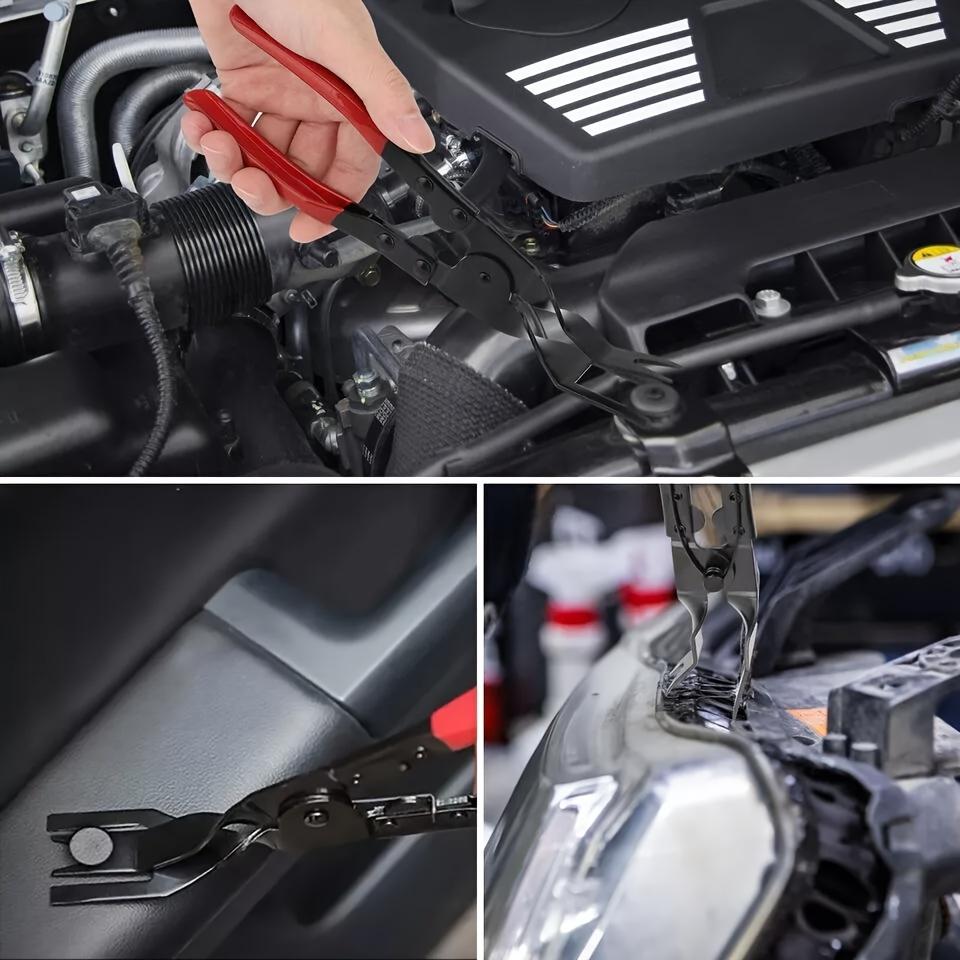 Professional Car Trim Clip Removal Pliers Durable Alloy Steel Non Slip Handle for Headlight Door Panel Retainer Fastener Removal