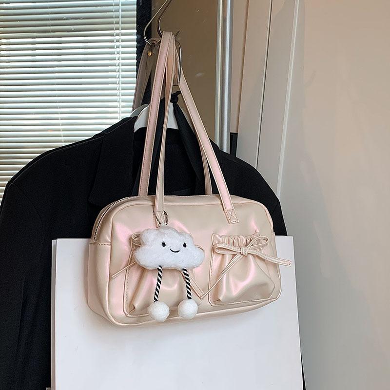 Stylish Commuter Large Capacity Bag Female College Student Class Shoulder Bag Casual Tote Bag