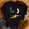 New Kawaii Fruits Strawberry Print Unisex Tshirt Tops Casual Female Shortsleeved Streetwear Black Round Neck Oversized Tshirts