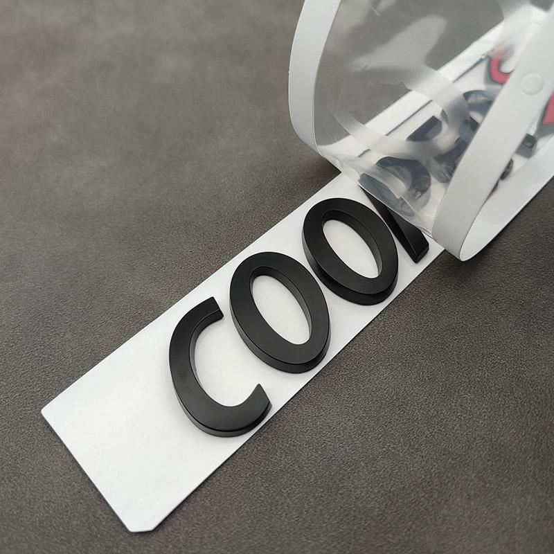 3d ABS Black Logo Cooper S Emblem Letters Car Trunk Badge For R55 R56 F56 R50 R52 F55 JCW R53 Cooper S Sticker Accessories