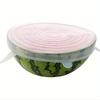 6PCS/SET  Silicone Elastic Cover, Reusable and Durable Food Storage Bowl Cover, Dishwasher and Refrigerator Safe Storage