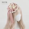 Pink Lolita Ballet Hair Accessories Original Handmade Top Hat Hairpin Necklace Hand Sleeves