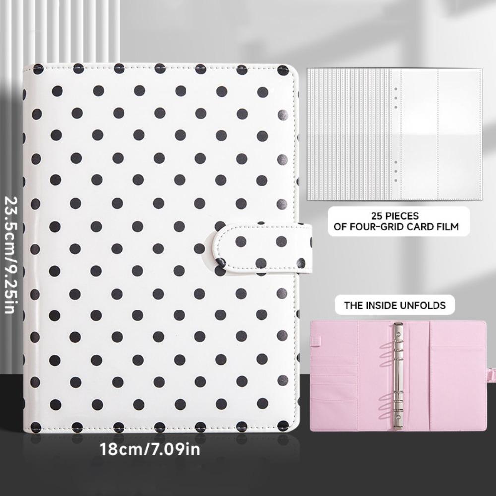 PU Leather Card Collector Album 6 Ring Refillable Notebook Binder New Photo Binder Book Idol Cards