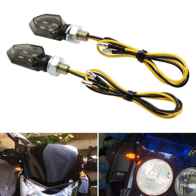 1 Piece Super Bright Motorcycle Led Turn Signal Light Mini Universal Led Motorbike Lamp Amber Blinker Led Indicators Light