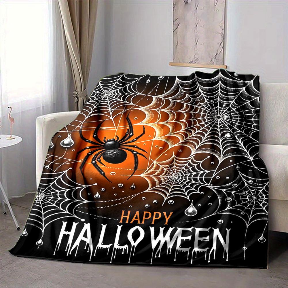 1pc Halloween Decorations Blanket Lightweight Flannel Blanket Throw Blanket For Sofa, Bed, Travel, Camping, Livingroom, Couch, Chair, And Bed yy250902