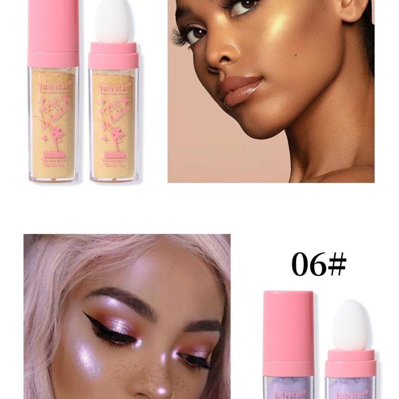 Kit 3 Pezzi Makeup naturale tridimensionale polvere illuminante fata per viso corpo abbronzatura