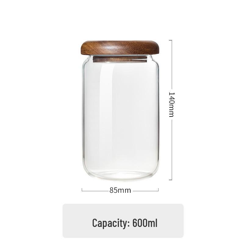 High Borosilicate Glass Storage Jar for Dried Fruit and Grains, Sealed Kitchen Container 220~900ml