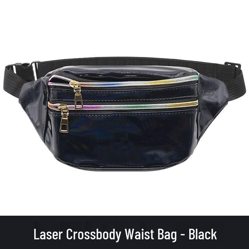 Women's Reflective Crossbody Laser Waist & Chest Bag - Trendy Outdoor Beach Bag