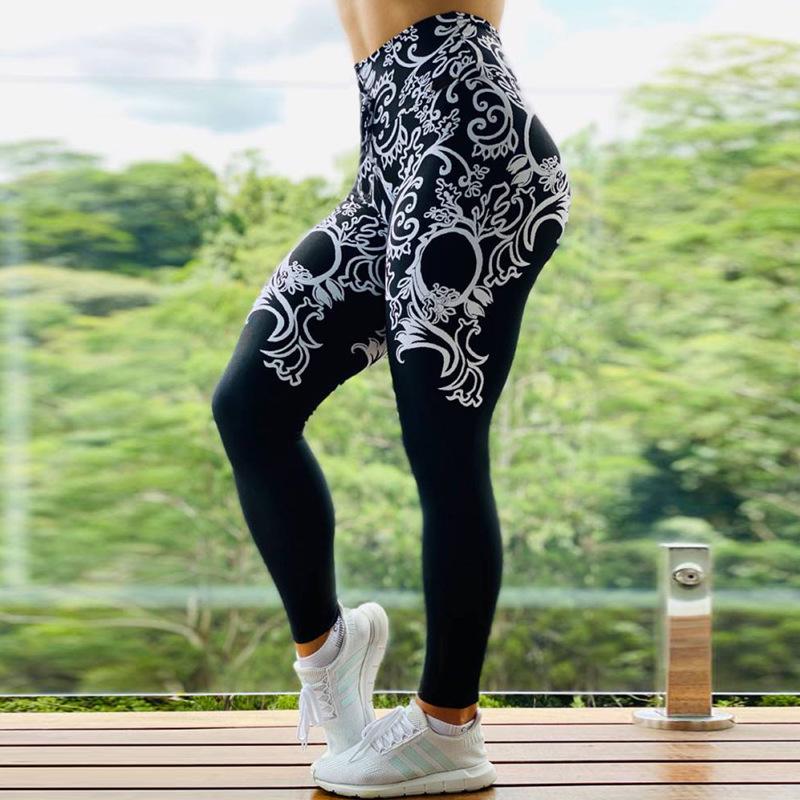 Trendy Woven Digital Print Women's Yoga Leggings