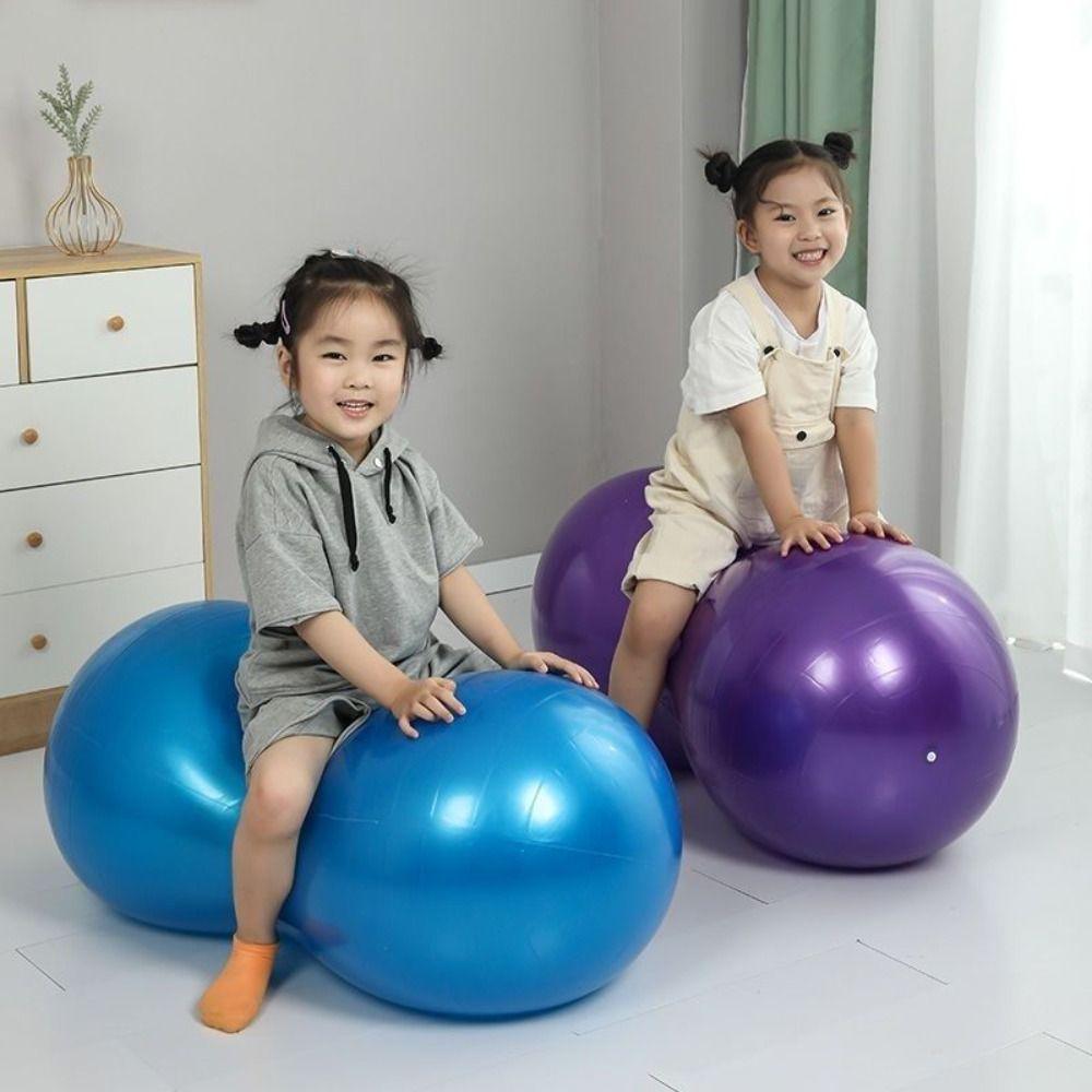 Thickened Pilates Yoga Ball 45*90CM Yoga Fitness Ball Balance Sports Peanut Ball  Adult Fitness