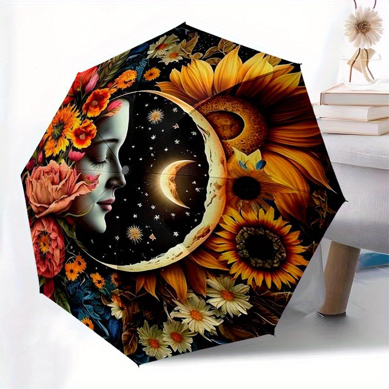 Floral Moon Phase Wall Art: Nature's Harmony In Every Frame Umbrella Day Gift Y298