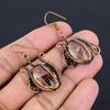 Smoky Topaz Earrings Gemstone Jewelry, 999 Copper Wire Wrapped Earrings, Handmade Beautiful Jewelry Earrings