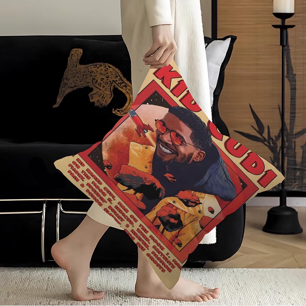 

Singer K-Kid C-Cudi 45*45cm Cushion Cover Pillow Cover Decor Pillowcase Home Pillowcase for Couch Pillow 16x16Inch