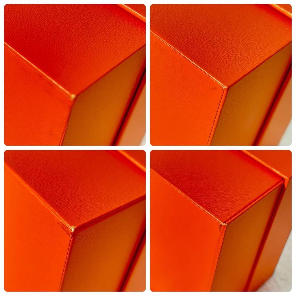 Used [Rare] HERMS Watch Case Genuine Box Wooden Orange Empty Box Watch Case