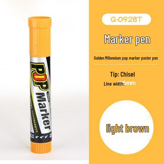 Jin Wannian POP 12-Color 6mm Chisel Tip Marker Set for Posters and Ads