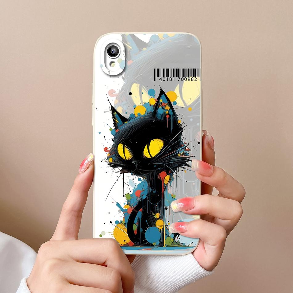 For Vivo Y93 Y93S Y91C Y91i Y90 Y1S Case Fashion Design Camera Protection Shockproof Back Cover Soft Liquid Silicone Phone Cases