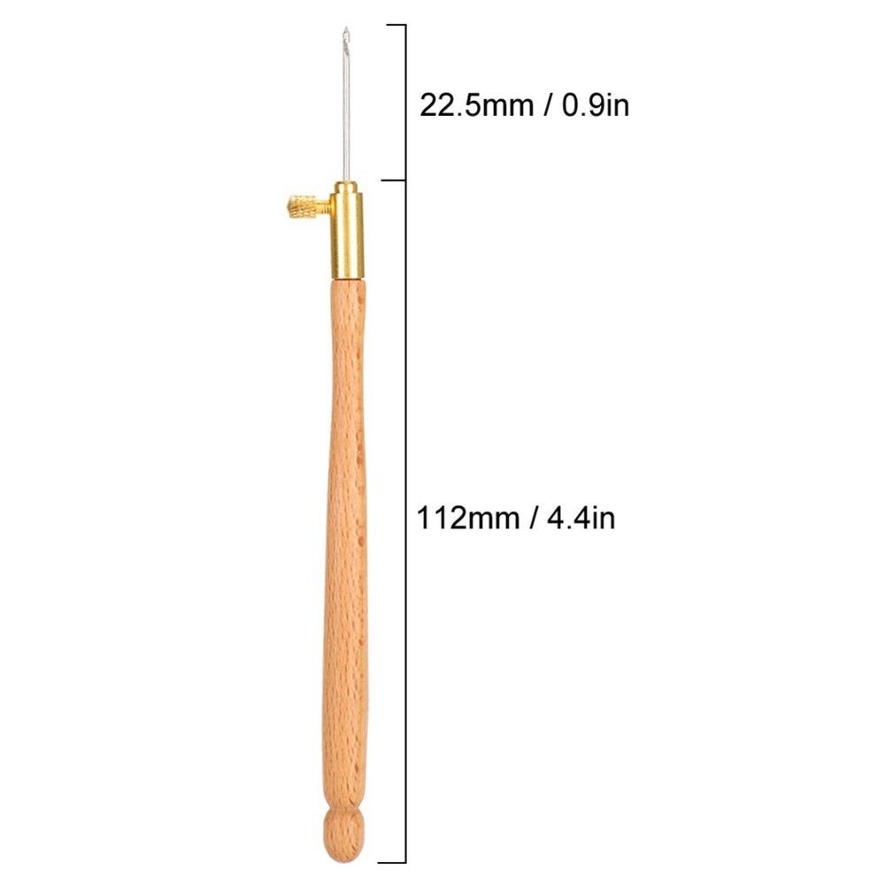 Three Needles Tambour Embroidery Hook Wooden Handle French Embroidery Needle Beadwork Crafting