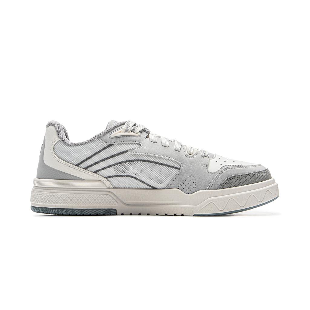 Li Ning We Wo Lite Classic Versatile Non-Slip Wear-Resistant Low-Top Skate Shoes Unisex sneaker White Gray AGCV075-3