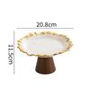 Ceramics High Footed Dessert Plate Cake Stand Display Stand Fruit Plate Pastry Plates Sushi Plates Dim Sum Dish Fruit Bowl Tray