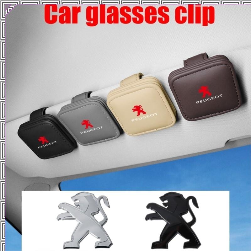 1pc Car Sunglasses Holder Magnetic Sunglasse and Ticket Clip Hub Cover For Peugeot lion 206 208 3008 2008 5008 508 Accessories