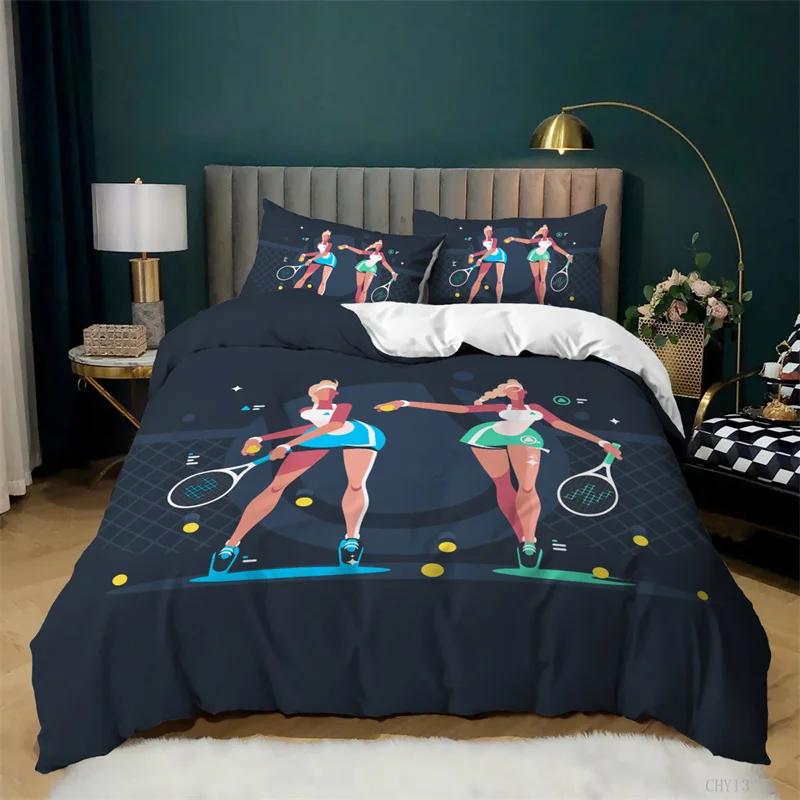 Gymnastik Påslakan Sött Flicka Ballerina Dansare Sängklädesset Mikrofiber Sporttema Täcke Överdrag Twin King För Gymnastikälskare