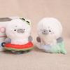 Cute Dress Up Seal Plush Keychain, Small Stuffed Animal Otter Pendant for Bag Backpack Purse, Kawaii Key Ring Charm, Gift for Girls Women