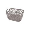 Paniere corbeille motif vegetal taupe