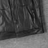 Black Genuine Cow Leather Vest Men Motorcycle Vests Slim Fit Men's Moto Club Biker Waistcoat Spring Summber