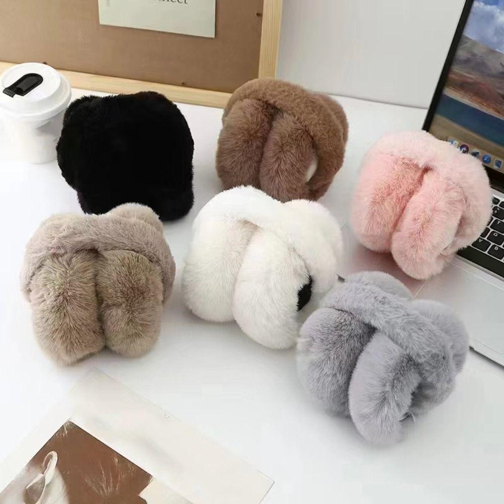 Ear Cap Imitation Fur Plush Earmuffs Folding Ear Muffs Cute Winter Earmuffs  Student