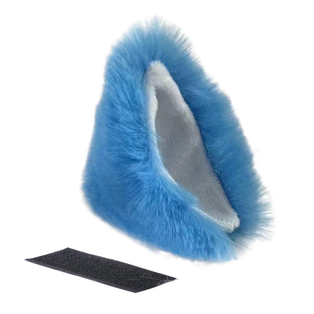 2Pcs Motorcycle Helmet Cat Ears, Cute Accessories for Snowboarding, Skiing and Biking Blue
