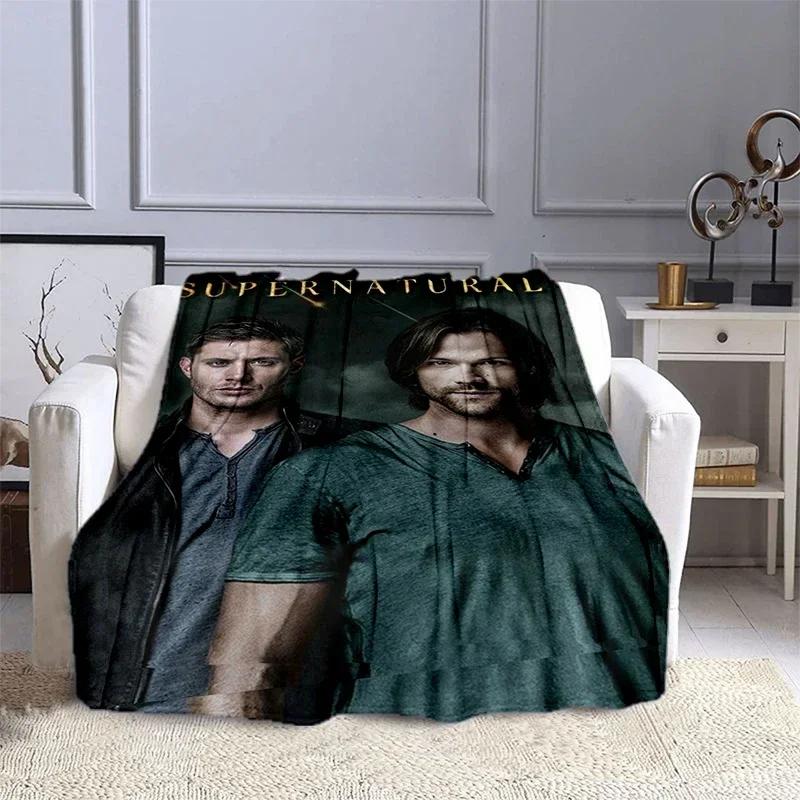 Movie Supernatural – Evil Power bedruckte Decke, modische warme Flanschdecke, Picknickdecke, Bettdecke, Geburtstagsgeschenk