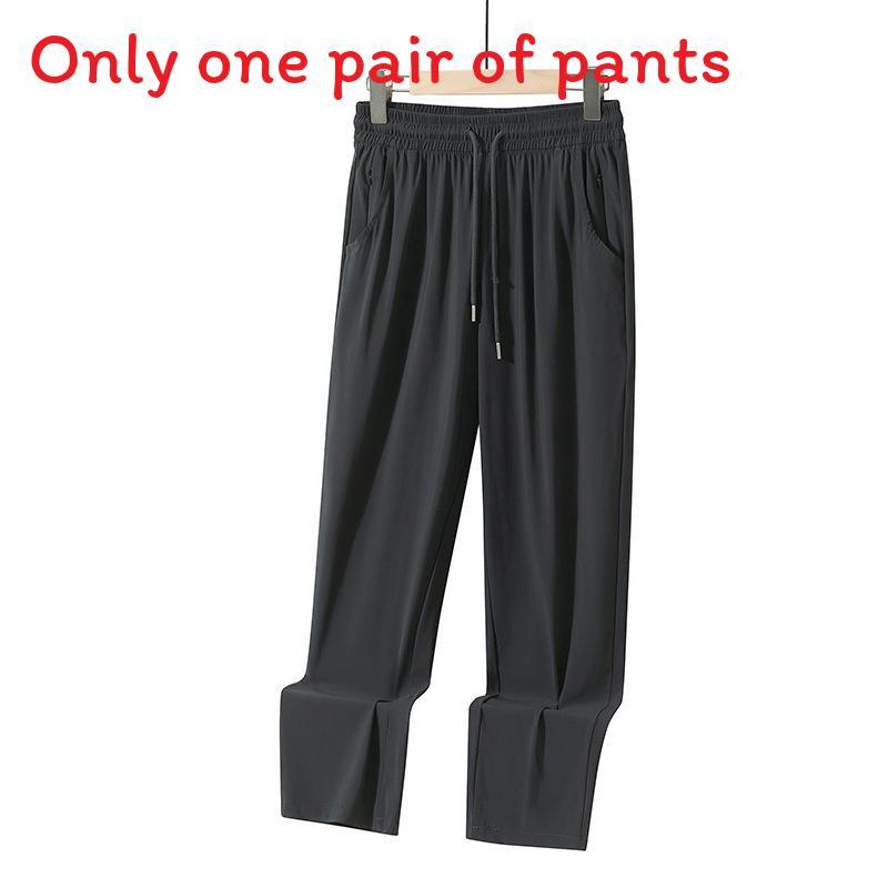Ice Silk Mens Casual Pants With High Elasticity For Summer Active Wear