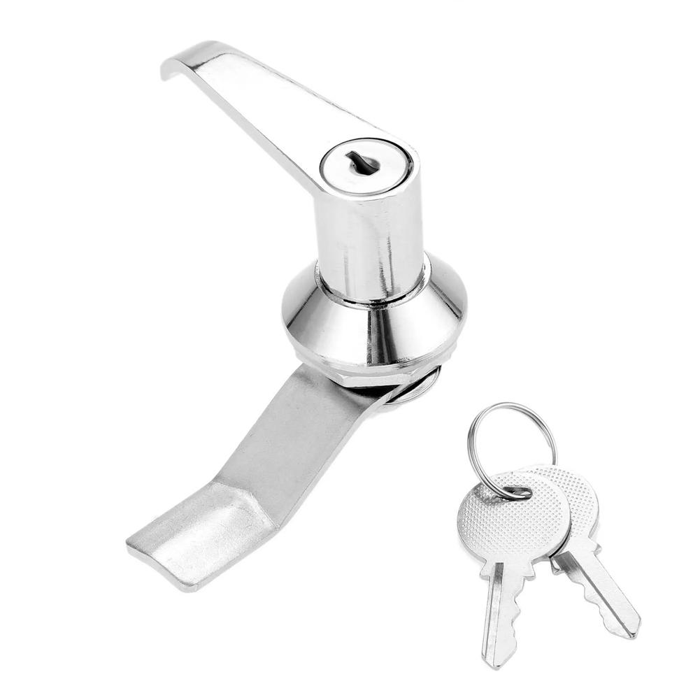 2 Keys Handle Lock Aluminium Alloy Handle Lock 23*22*2-R2.5 Mm Hole Opening Size Secure Fit Versatile Application