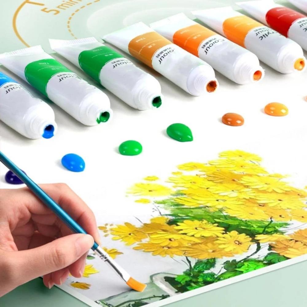 12/24 Colors Watercolor Paint Set Professional 5ml Tubes High Transparency for Artist Students Painting Beginners Art Supplies