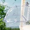 All Size Bird Bathing Room for Parrots Bird Clear Bathtub Bird Cage Shower Box Bath Accessories for Conures Lovebirds
