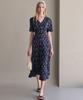 LUSIDA Drawing Pattern Dress - Navy