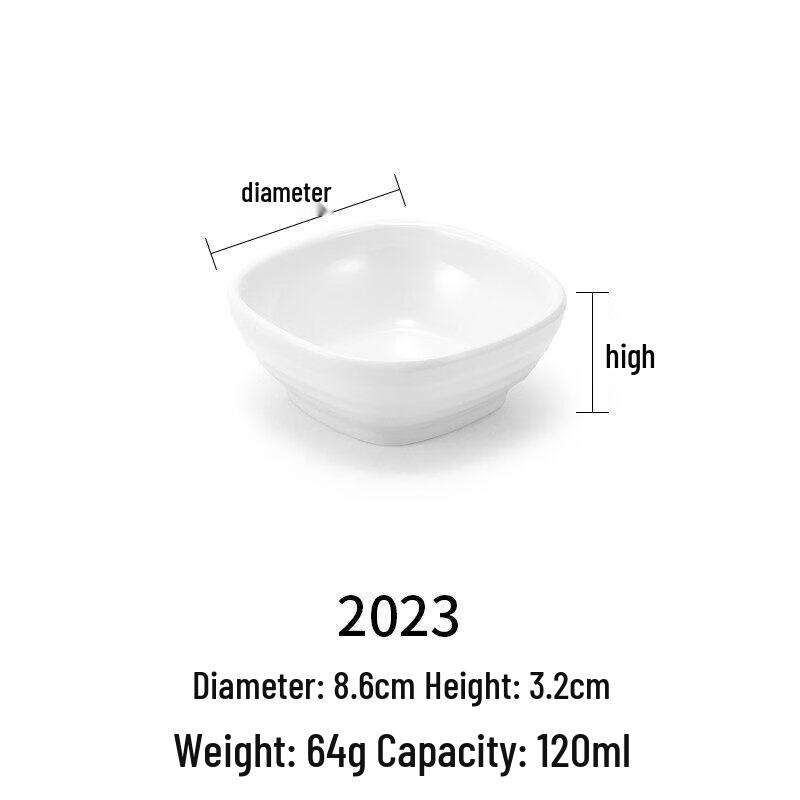 Commercial Melamine Round 3-Compartment Condiment Dish