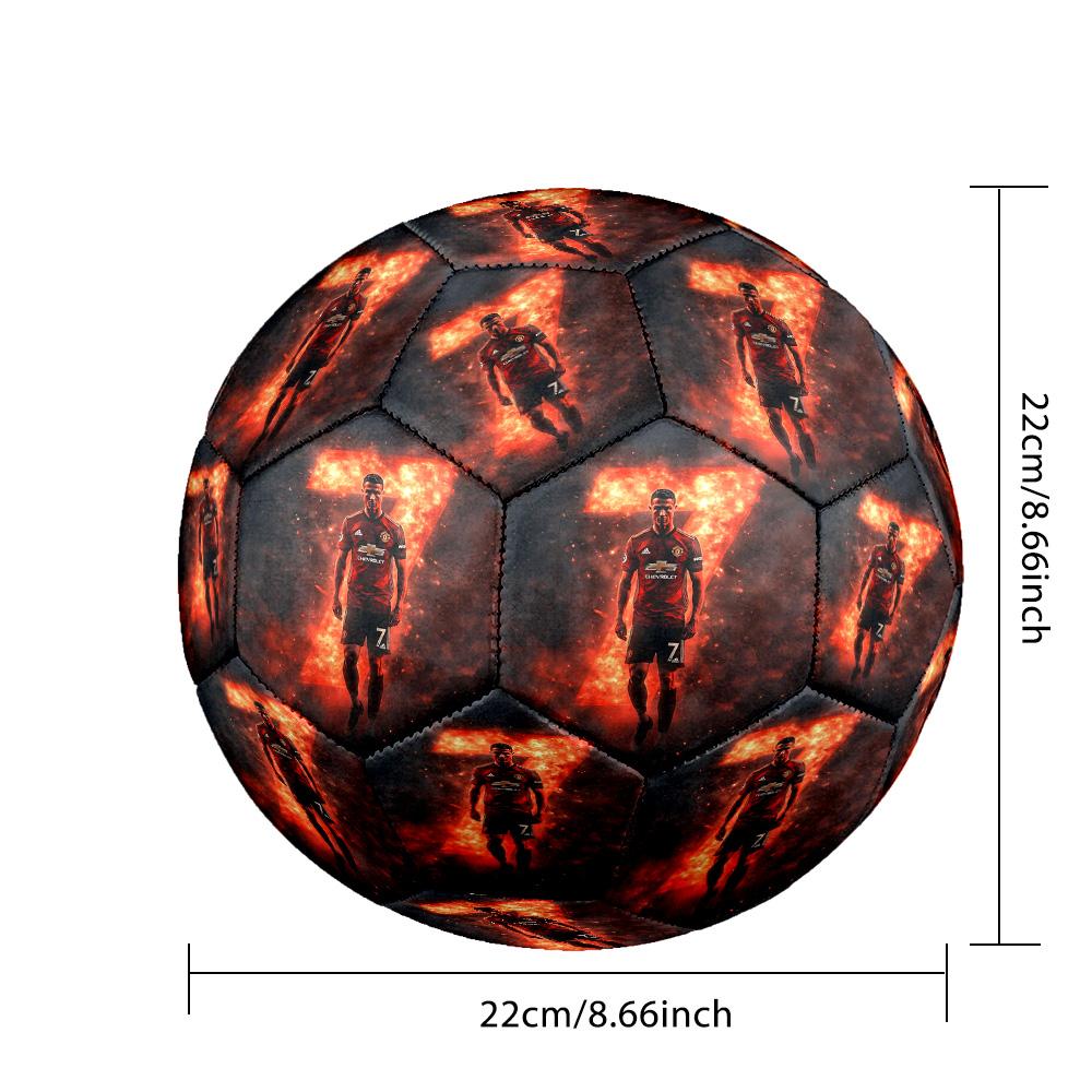 Cr7 Soccer Poster Size 5 Soccer Ball Machine Sewn Indoor/Outdoor Training and Matches Perfect Gift for Sports Enthusiasts
