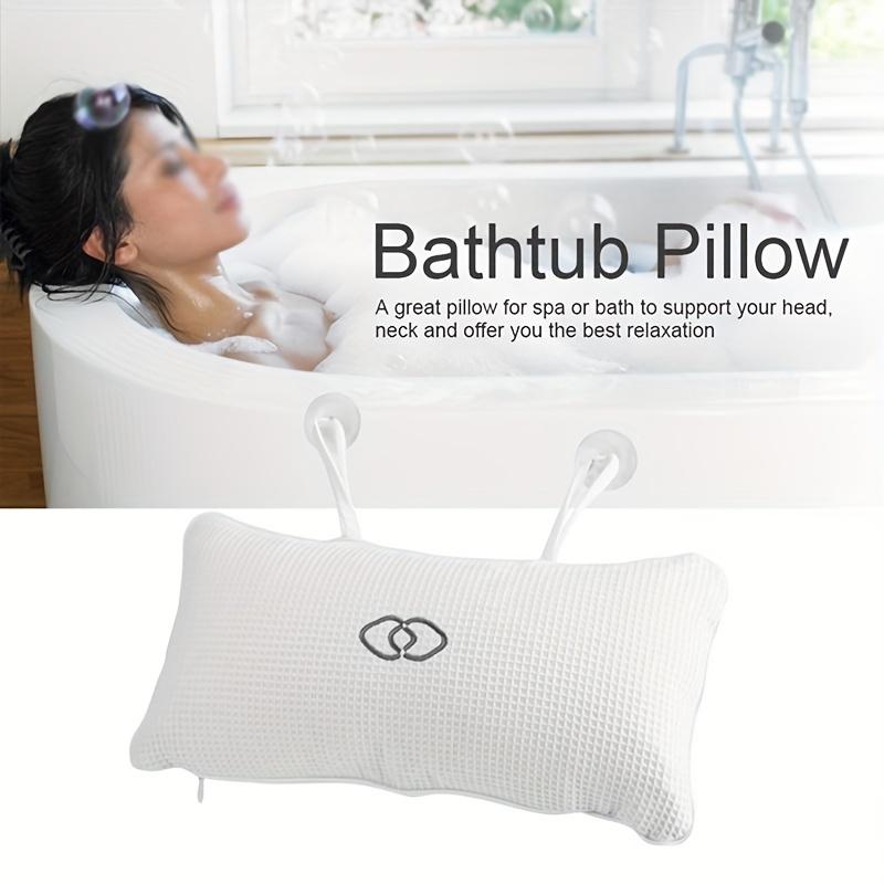 3D Mesh Spa Bathtub Headrest Pillow With Suction Cups Non-Slip Cushion Bath Tub For Neck Back Household Bathroom