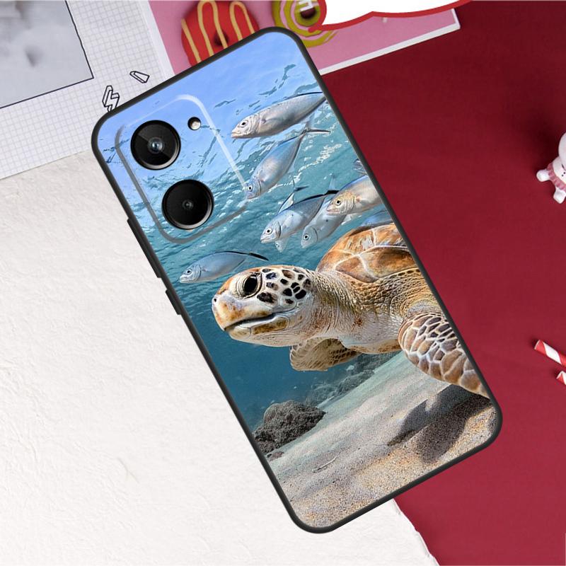 Cute Cartoon Turtles For Realme 10 11 12 13 14 Pro Plus GT6 GT7 15 Pro C61 C67 C63 C71 C55 C51 C65 C53 C75 Case