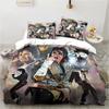 Set de așternuturi Michael Jackson Imprimat 3D, Plapumă Roz, Decorare Periferică cu Stele pentru Familie, Textil Cald pentru Casă, Set de Lenjerie de Pat