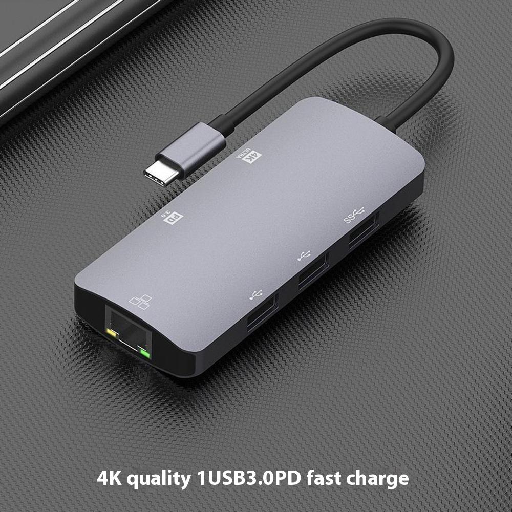 ONTEN UC910 6 In 1 4K HD Docking Station with Ethernet Port Multifunction USB C Hub for Mac Laptop