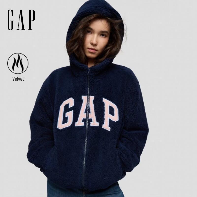 Gap Women's Cozy Embroidered Loose-Fit Hooded Sweatshirt