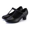 Leather Latin Dance Shoes for Women's Dance Parties Waltz Indoor Modern Dance Shoes Heeles 6cm