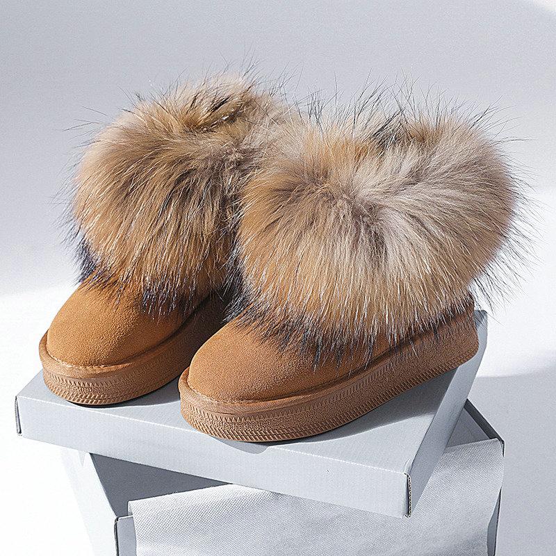New High Snow Boots Genuine Leather