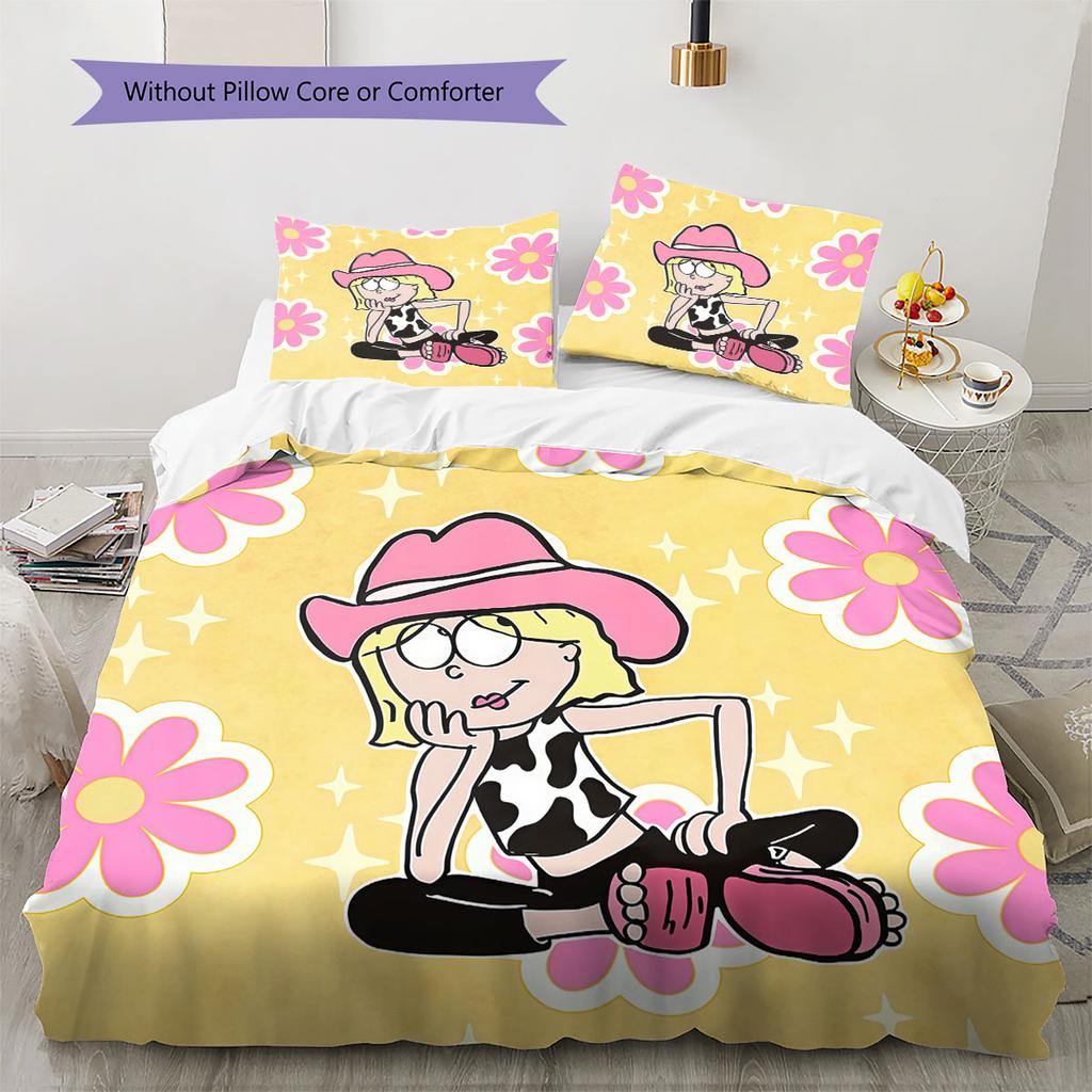 Lizziemcguire Pattern Bedding Quilt Set Quilt Cover Pillowcase Home Decoration Birthday Gift (1 * Duvet Cover + 2 * Pillowcase, Without Core)