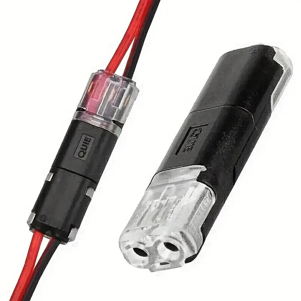 50 Pieces of 2-Pin Plug Electrical Connectors for Automotive Wires and Cables, Automotive Electrical Connector Strip Terminals