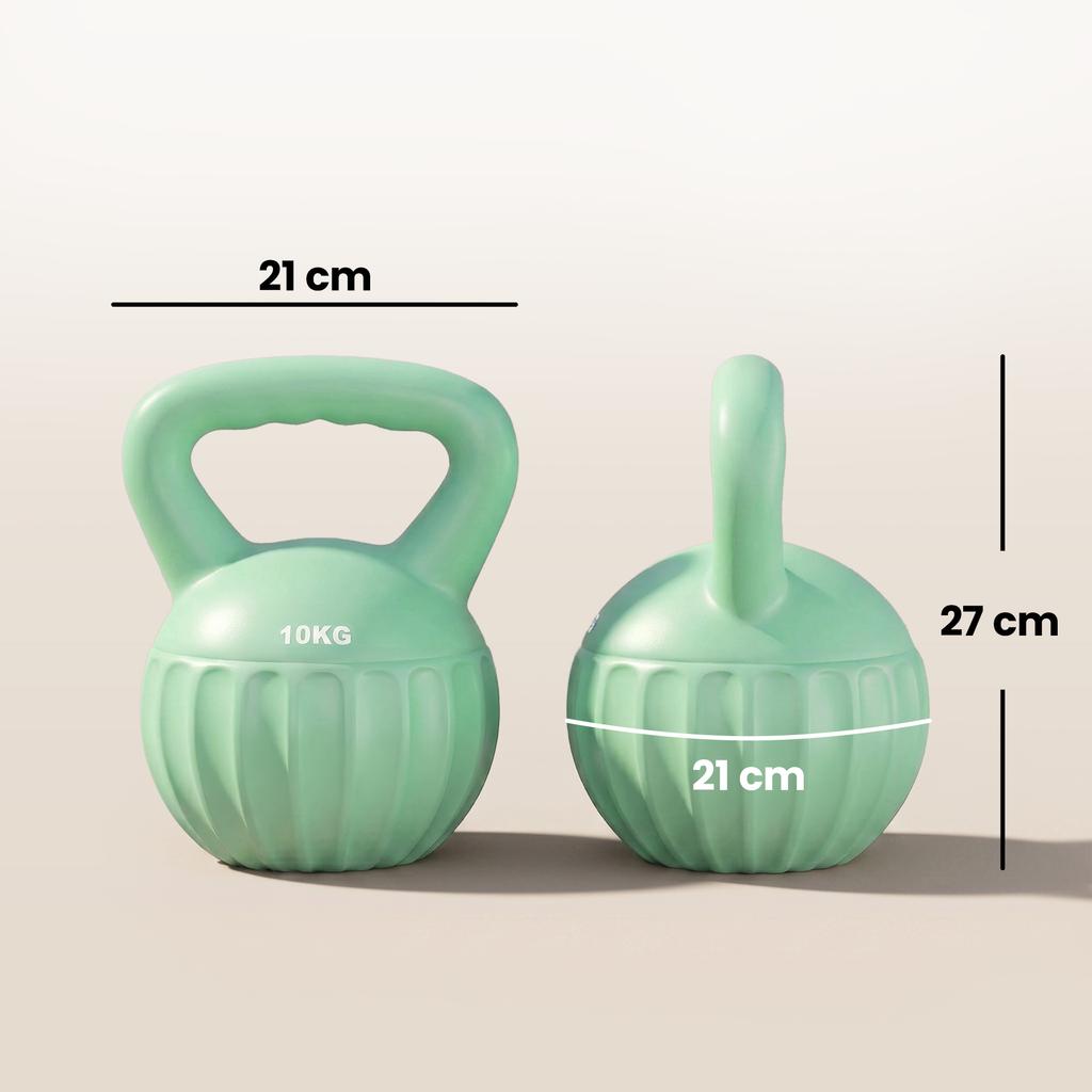 Kettlebell Kugelhantel 6 Kg Weight Dumbbell Filled With Sand For Beginners Home Strength Training 21 X 21 X 27 Cm Green
