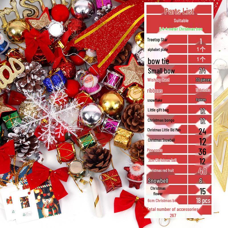 Christmas Tree Ornament Set: Decorations & Accessories Value Pack